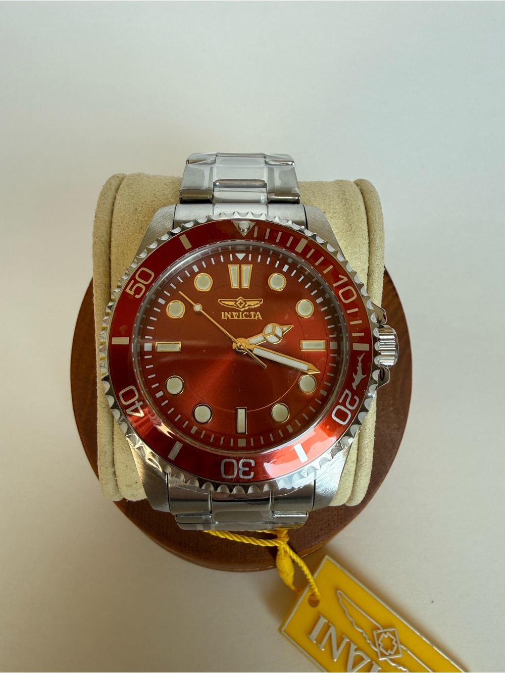NWT Invicta Pro Diver 50506 Red Stainless Steel Men’s Watch With Box
